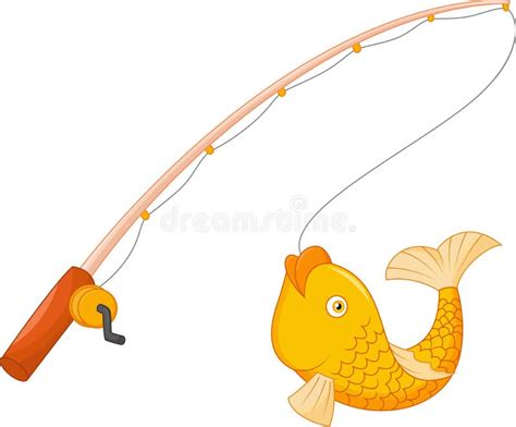 fishing pole illustration|fishing pole and fish clipart.
